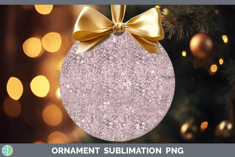 Glitter Red Ornament Sublimation Bauble Designs