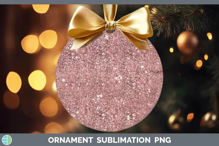 Glitter Red Ornament Sublimation Bauble Designs