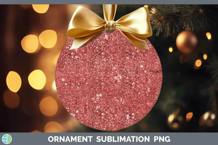 Glitter Red Ornament Sublimation Bauble Designs