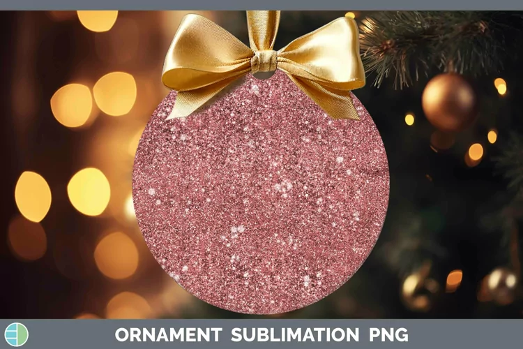 Glitter Red Ornament Sublimation Bauble Designs
