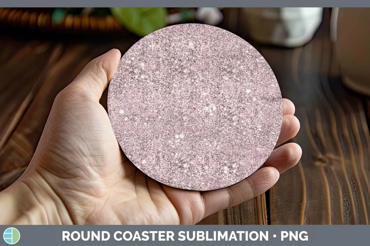 Glitter Red Round Coaster Sublimation Coaster Designs