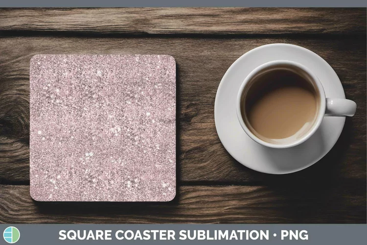 Glitter Red Square Coaster Sublimation Coaster Designs