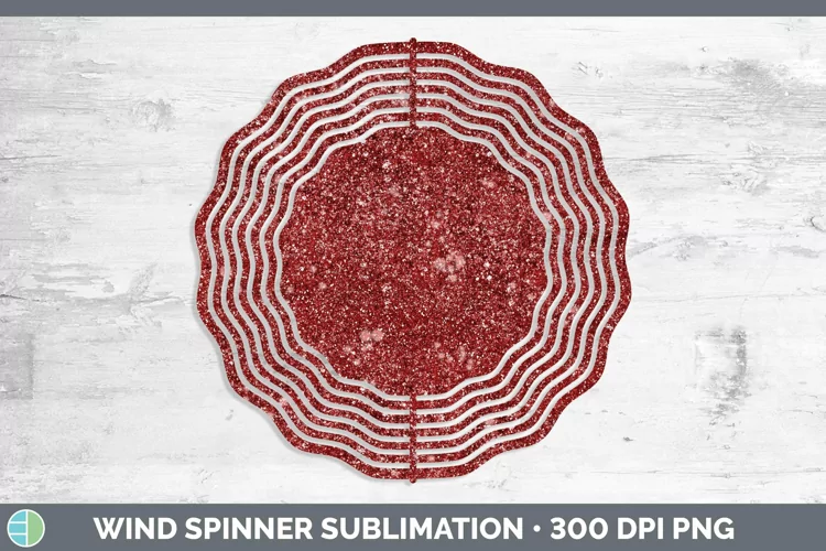 Glitter Red Wind Spinner Sublimation Spinner Designs