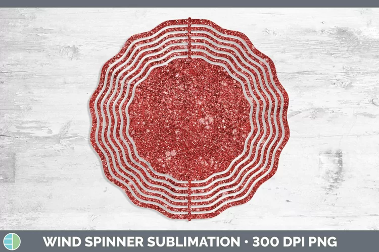 Glitter Red Wind Spinner Sublimation Spinner Designs