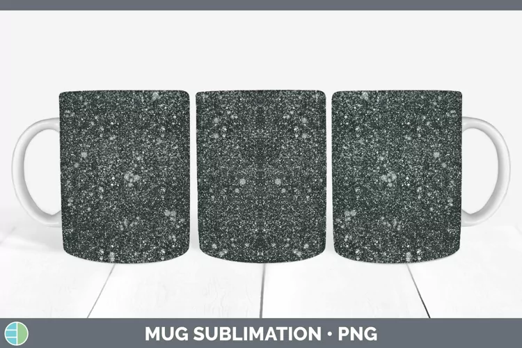 Glitter Slate Mug Wrap Sublimation Coffee Cup Designs