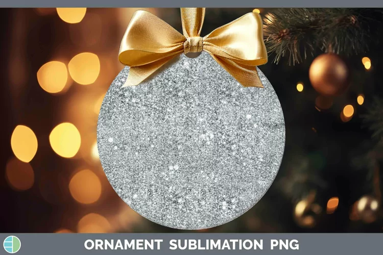 Glitter Slate Ornament Sublimation Bauble Designs