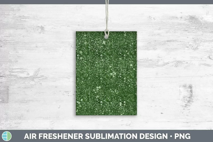 Glitter Spring Green Air Freshener Sublimation Car Freshener