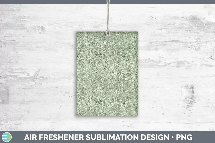 Glitter Spring Green Air Freshener Sublimation Car Freshener