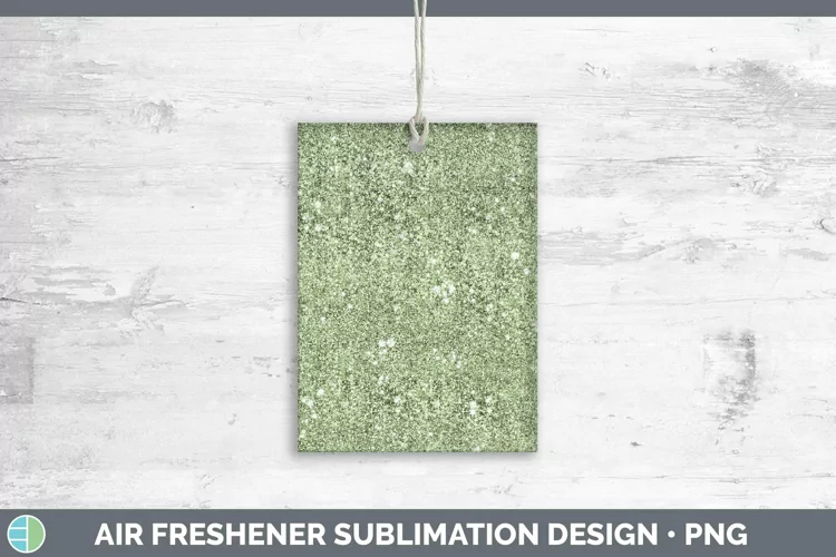 Glitter Spring Green Air Freshener Sublimation Car Freshener