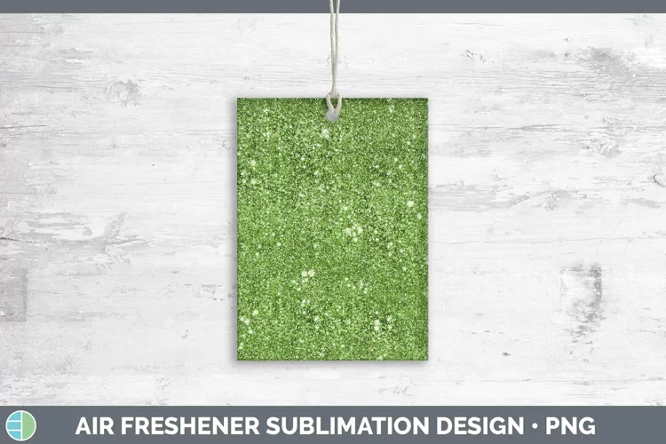 Glitter Spring Green Air Freshener Sublimation Car Freshener