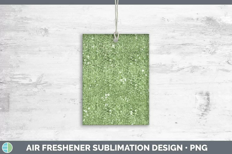 Glitter Spring Green Air Freshener Sublimation Car Freshener