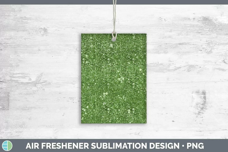 Glitter Spring Green Air Freshener Sublimation Car Freshener