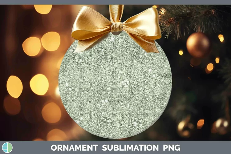 Glitter Spring Green Ornament Sublimation Bauble Designs