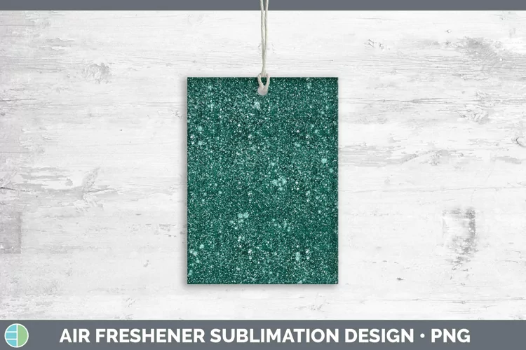 Glitter Teal Air Freshener Sublimation Car Freshener Designs