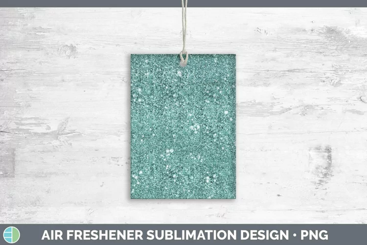 Glitter Teal Air Freshener Sublimation Car Freshener Designs