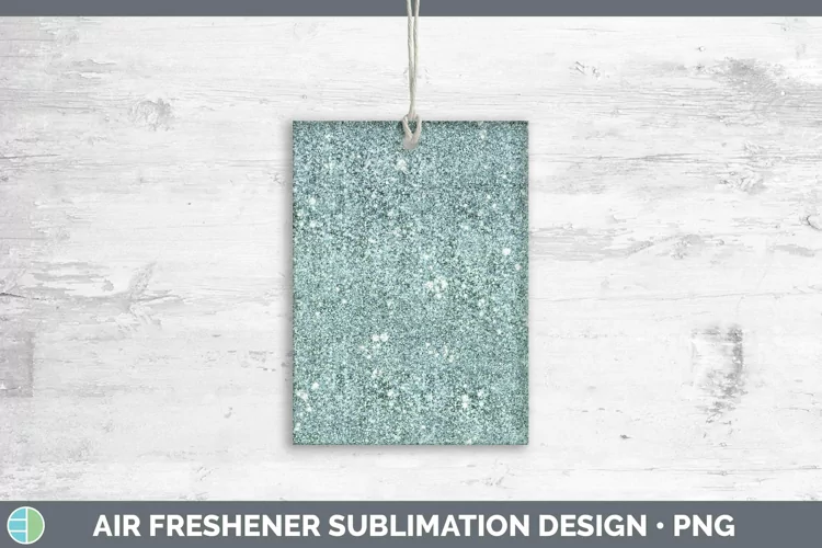 Glitter Teal Air Freshener Sublimation Car Freshener Designs