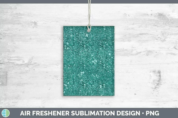 Glitter Teal Air Freshener Sublimation Car Freshener Designs