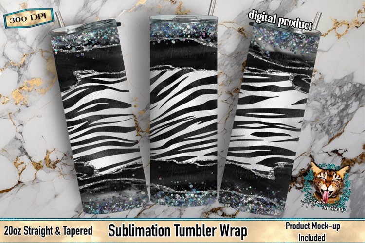 Agate tumbler, tiger sublimation, Agate Sublimation, tumbler wrap
