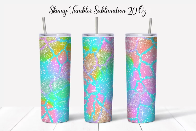 Glitter Tumbler Wrap |Animal Print Sublimation Tumbler