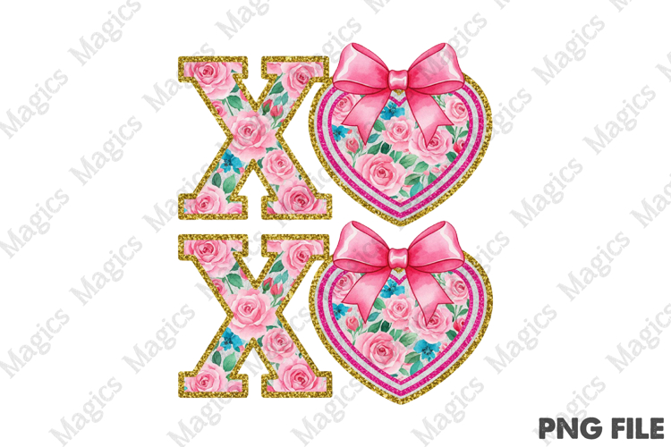 Glitter Valentine XoXo Png