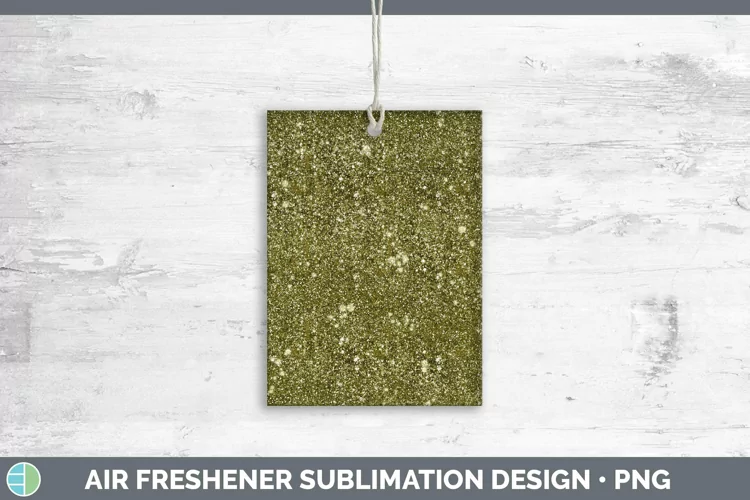 Glitter Yellow Air Freshener Sublimation Car Freshener Desig
