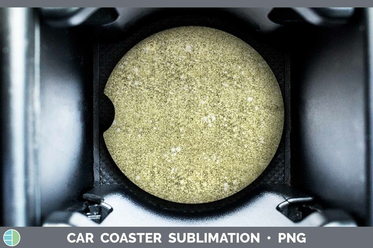 Glitter Yellow Car Coaster Sublimation Coaster Designs