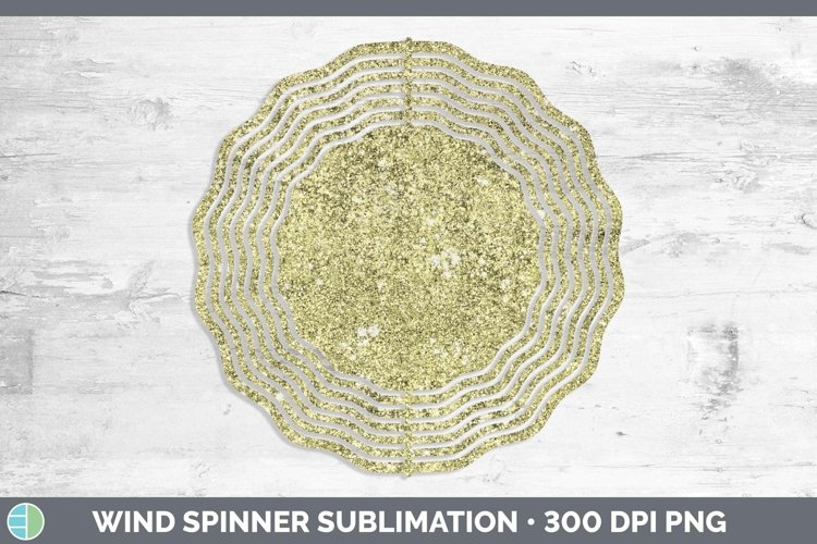 Glitter Yellow Wind Spinner Sublimation Spinner Designs