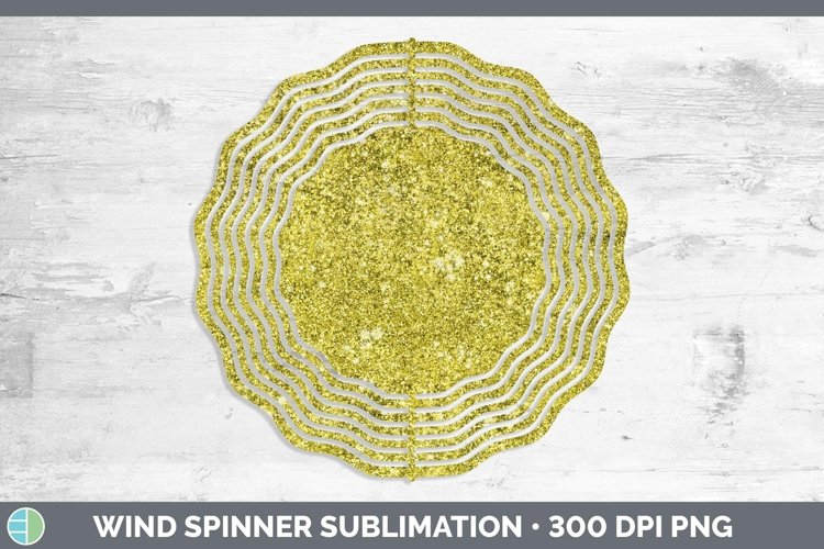 Glitter Yellow Wind Spinner Sublimation Spinner Designs