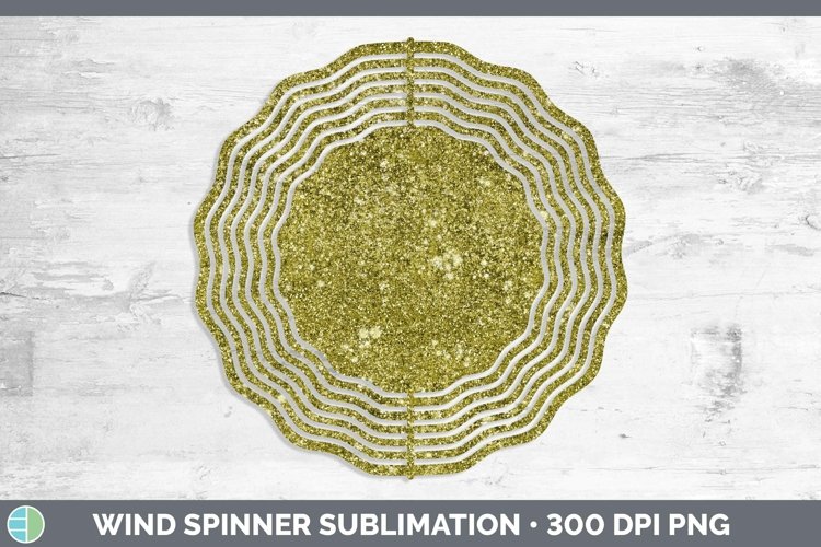 Glitter Yellow Wind Spinner Sublimation Spinner Designs