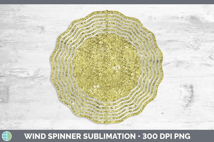 Glitter Yellow Wind Spinner Sublimation Spinner Designs