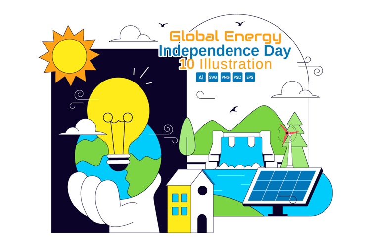 10 Global Energy Independence Day Illustration example image 1