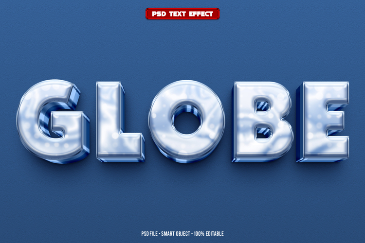 Globe 3D editable text effect
