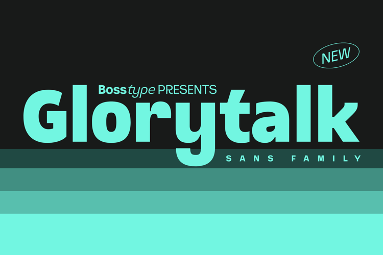 Glorytalk Sans- Super Family Font In 324 Styles