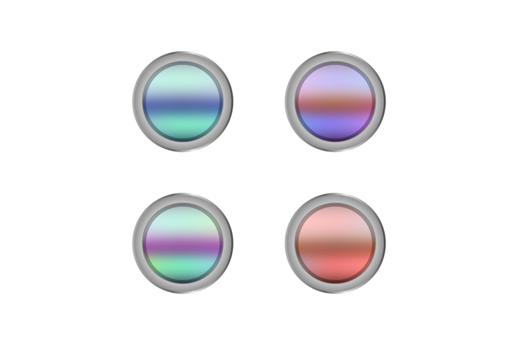 Glossy blur button icon shape collection design