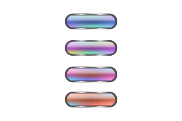 Glossy blur button icon shape collection graphic
