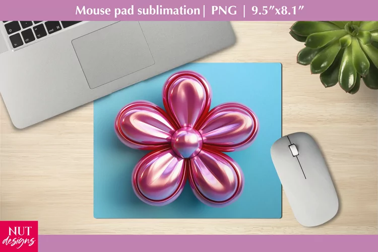 3D flower Mouse pad design, Glossy flower mousepad design