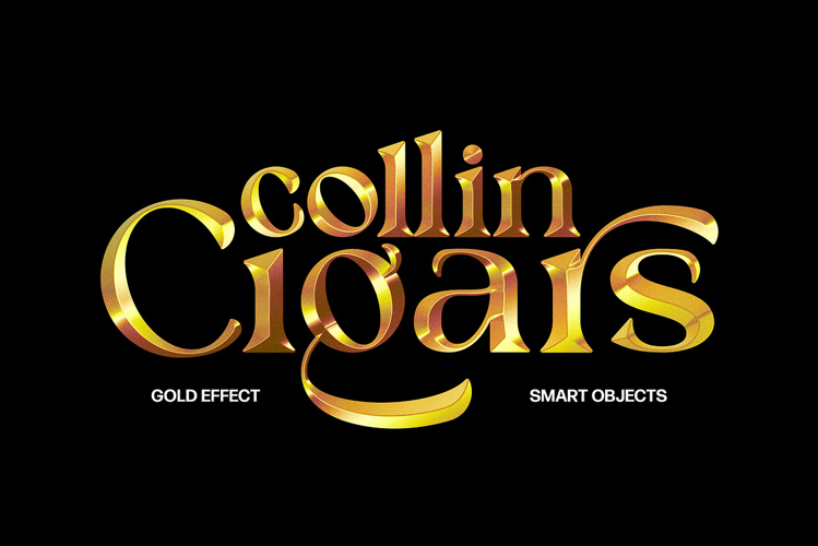Glossy Gold Text & Logo Effect