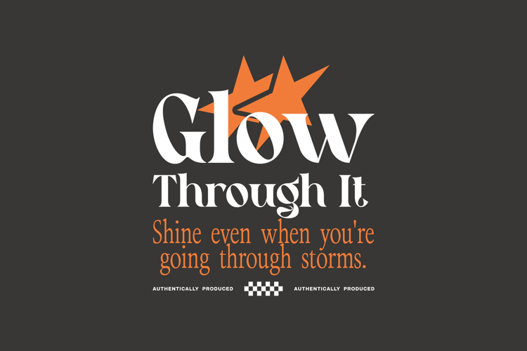 Glow Through It Urban Typography T-shirt Design