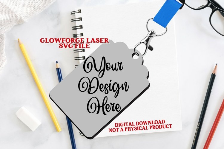 Lanyard Blank For Glowforge Svg | Add Your Own Design