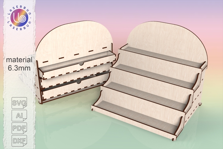 Heavy Duty Display Stand SVG with Drawers 6.3mm