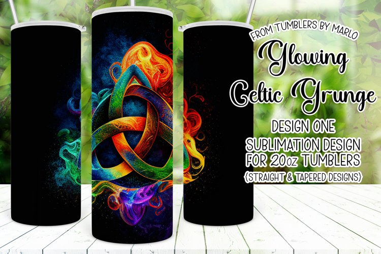 Celtic Tumbler, Glowing Celtic Symbol 20oz Tumbler Design 1 example image 1