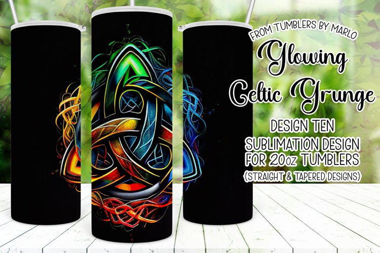 Celtic Tumbler, Glowing Celtic Symbol 20oz Tumbler Design 10 example image 1