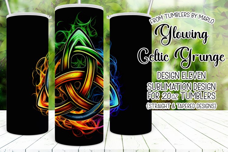 Celtic Tumbler, Glowing Celtic Symbol 20oz Tumbler Design 11