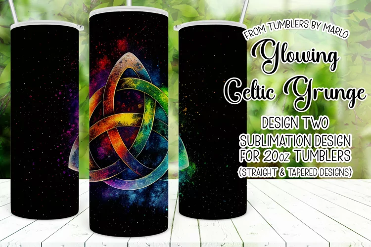 Celtic Tumbler, Glowing Celtic Symbol 20oz Tumbler Design 2