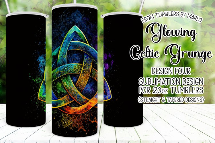 Celtic Tumbler, Glowing Celtic Symbol 20oz Tumbler Design 4 example image 1