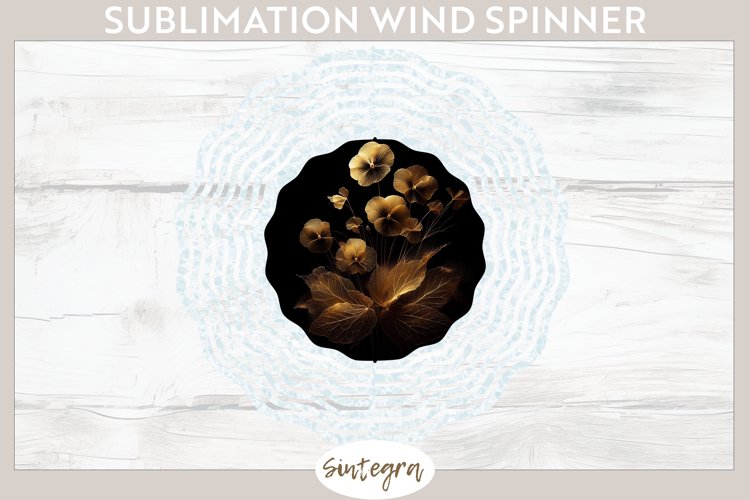Glowing Pansies v1 Wind Spinner Sublimation