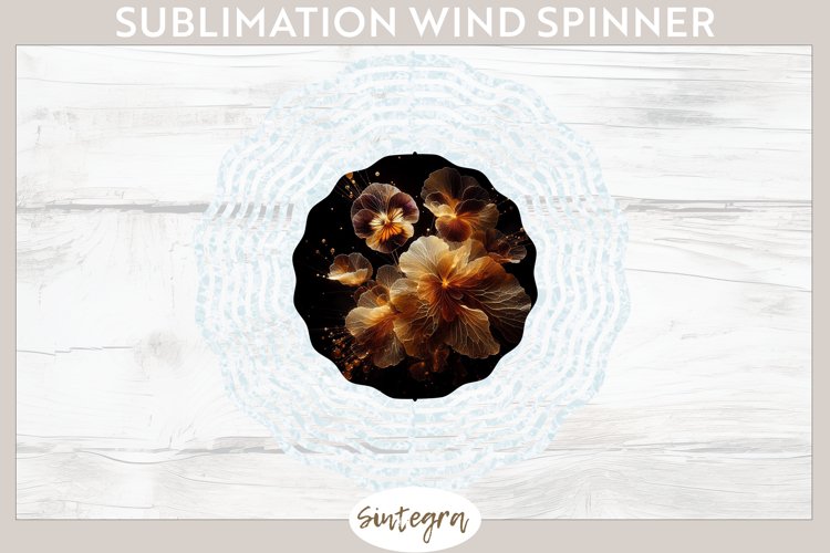 Glowing Pansies v4 Wind Spinner Sublimation