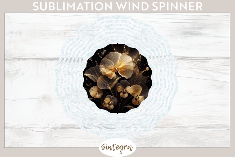 Glowing Pansies v5 Wind Spinner Sublimation