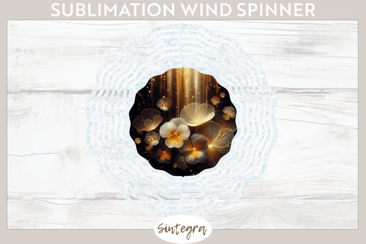 Glowing Pansies v6 Wind Spinner Sublimation