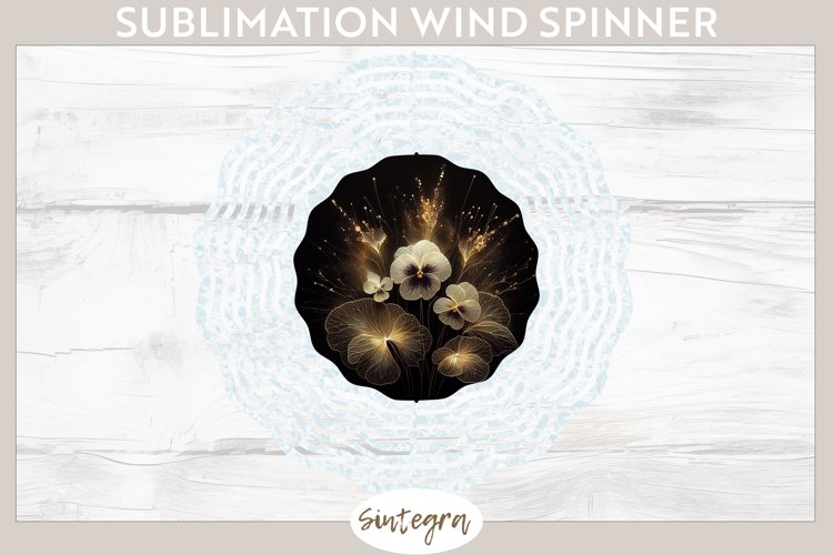 Glowing Pansies v7 Wind Spinner Sublimation